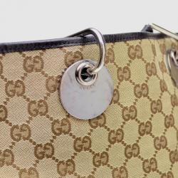 Pre Owned Gucci Brown Gucci Craft Original GG Canvas Tote
