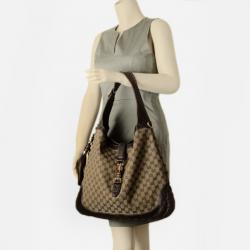 Pre Owned Gucci Monogram Large Jackie Hobo Shoulder Bag 