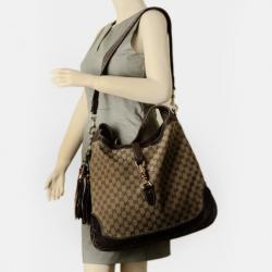 Pre Owned Gucci Monogram Large Jackie Hobo Shoulder Bag 