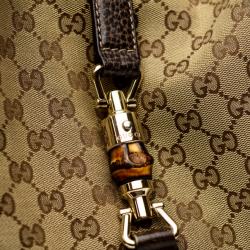 Pre Owned Gucci Monogram Large Jackie Hobo Shoulder Bag 