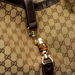 Pre Owned Gucci Monogram Large Jackie Hobo Shoulder Bag 