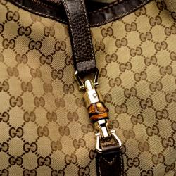 Pre Owned Gucci Monogram Large Jackie Hobo Shoulder Bag 
