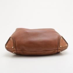 Pre Owned Gucci Brown Leather 'Indy' Large Tassel Hobo