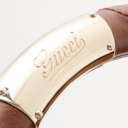 Pre Owned Gucci Brown Leather 'Indy' Large Tassel Hobo