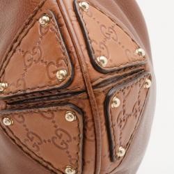 Pre Owned Gucci Brown Leather 'Indy' Large Tassel Hobo