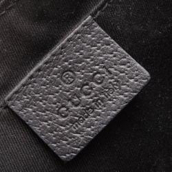 Pre Owned Gucci Black Signature "GG" Canvas Chain Link Nailhead Pochette Handbag