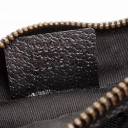 Pre Owned Gucci Black Signature "GG" Canvas Chain Link Nailhead Pochette Handbag