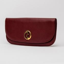 Pre Owned Gucci Red Leather 1973 Clutch