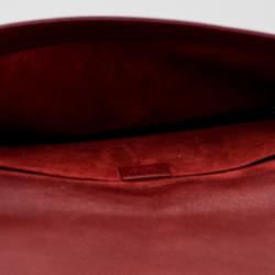 Pre Owned Gucci Red Leather 1973 Clutch