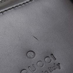 Gucci Black Leather Bamboo Top Handle Boston Bag