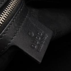 Pre Owned Gucci Black Guccissima 'GG Twins' Medium Hobo