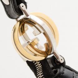 Pre Owned Gucci Black Guccissima 'GG Twins' Medium Hobo