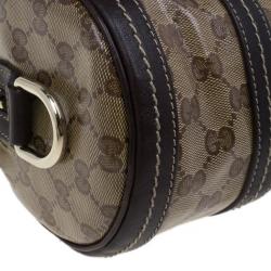 Pre Owned Gucci Brown GG Monogram Duchessa Small Boston Satchel