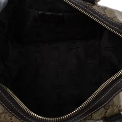Pre Owned Gucci Brown GG Monogram Duchessa Small Boston Satchel