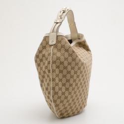 مملوكة مسبقًا Gucci Brown Canvas Monogram GG Hobo