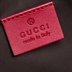 Pre Owned Gucci Beige GG Canvas and Leather Strawberry-Print Diaper Messenger Bag