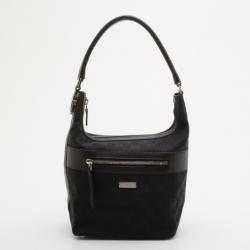 مملوكة مسبقًا Gucci Black Canvas Monogram Hobo 