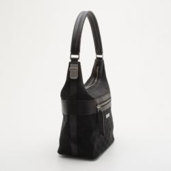 مملوكة مسبقًا Gucci Black Canvas Monogram Hobo 