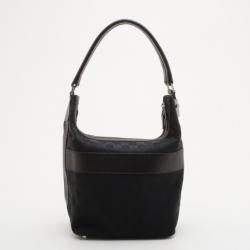 مملوكة مسبقًا Gucci Black Canvas Monogram Hobo 