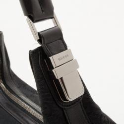 مملوكة مسبقًا Gucci Black Canvas Monogram Hobo 