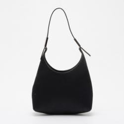 مملوكة مسبقًا Gucci Black Satin Small Hobo With Leather Strap