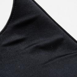 مملوكة مسبقًا Gucci Black Satin Small Hobo With Leather Strap