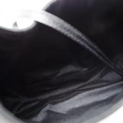 مملوكة مسبقًا Gucci Black Satin Small Hobo With Leather Strap