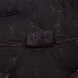 Pre Owned Gucci Crystal Monogram Duchessa Medium Boston Satchel