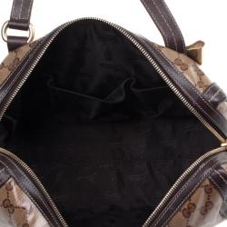 Pre Owned Gucci Crystal Monogram Duchessa Medium Boston Satchel