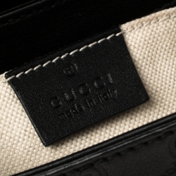 Pre Owned Gucci Black Guccissima Leather Medium Emily Chain Shoulder Bag