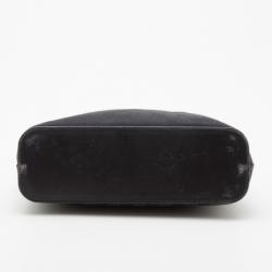 مملوكة مسبقًا Gucci Black GG Canvas Medium Horsebit Hobo Bag