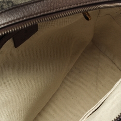 Pre Owned Gucci Beige/Ebony GG Supreme Canvas and Leather Small Ophidia Backpack