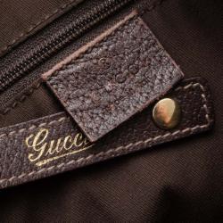 Pre Owned Gucci Brown GG Logo Abbey Tote