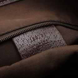 Pre Owned Gucci Brown GG Logo Abbey Tote