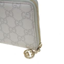 Pre Owned Gucci Beige Guccissima Leather Long Zippy Wallet