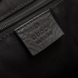 Pre Owned Gucci Black Canvas D-ring Hobo 