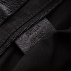 Pre Owned Gucci Black Canvas D-ring Hobo 