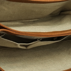 Pre Owned Gucci Beige/Brown GG Canvas and Leather Medium Marrakech Tassel Messenger Bag
