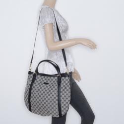 مملوكة مسبقًا Gucci Grey Abbey D Ring Convertible Tote