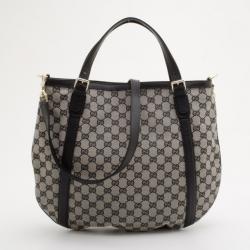 مملوكة مسبقًا Gucci Grey Abbey D Ring Convertible Tote