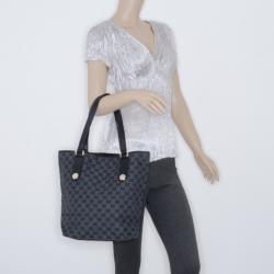 مملوكة مسبقًا Gucci Grey GG Denim Canvas Bucket Tote