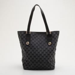 مملوكة مسبقًا Gucci Grey GG Denim Canvas Bucket Tote