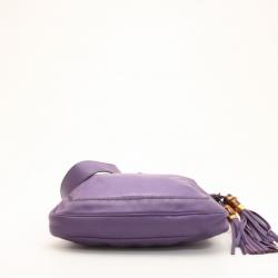 مملوكة مسبقًا Gucci Purple Whipstitch Leather New Jackie Hobo