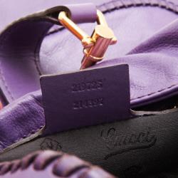 مملوكة مسبقًا Gucci Purple Whipstitch Leather New Jackie Hobo