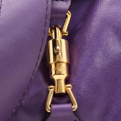 مملوكة مسبقًا Gucci Purple Whipstitch Leather New Jackie Hobo