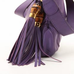 مملوكة مسبقًا Gucci Purple Whipstitch Leather New Jackie Hobo