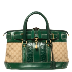 Gucci green crocodile online bag