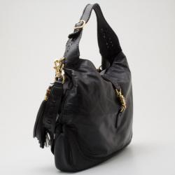 مملوكة مسبقًا Gucci Black Leather New Jackie Hobo 