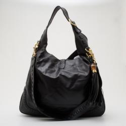 مملوكة مسبقًا Gucci Black Leather New Jackie Hobo 