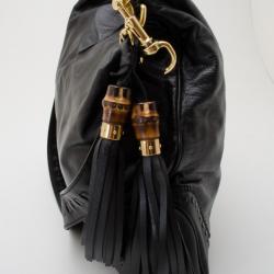 مملوكة مسبقًا Gucci Black Leather New Jackie Hobo 